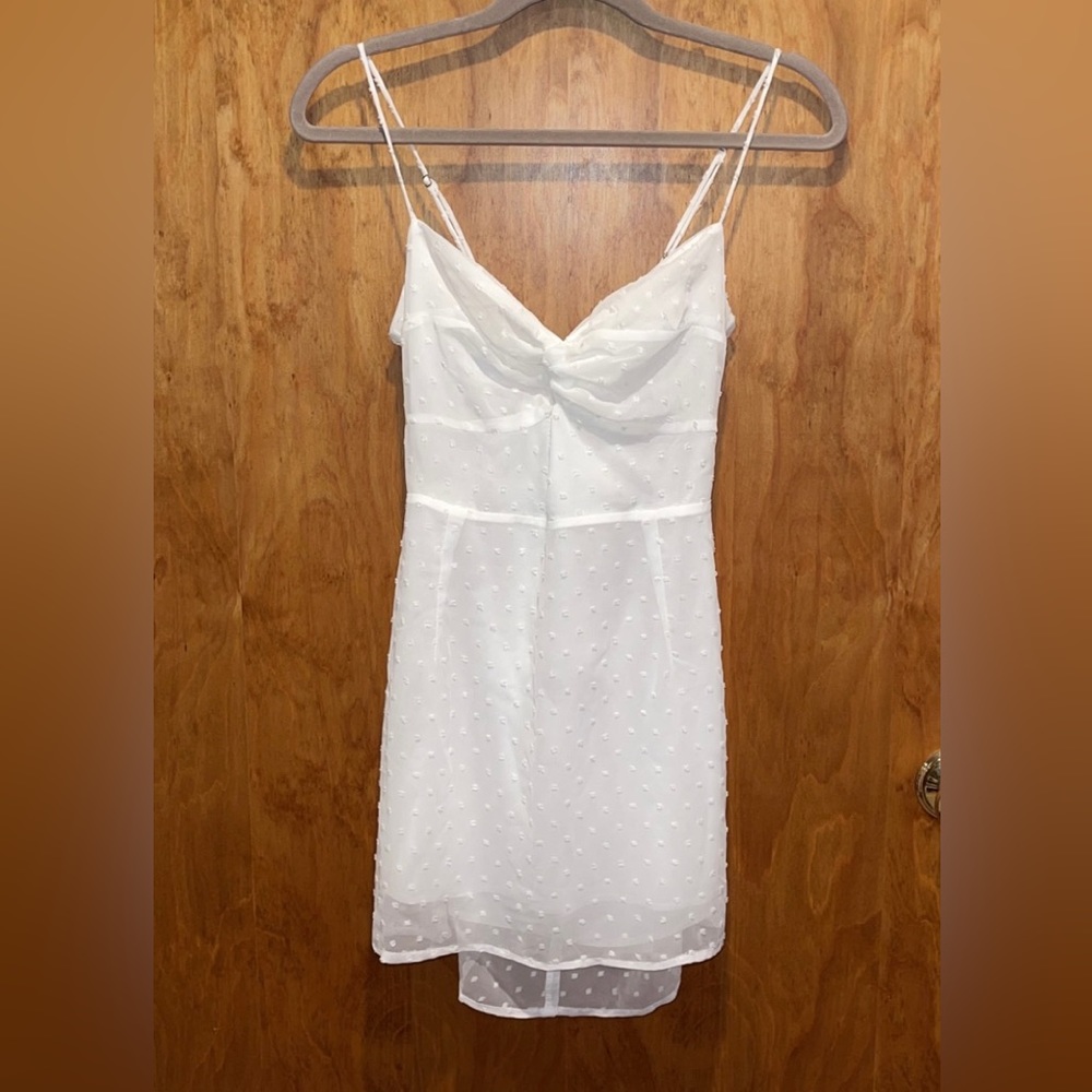 Lucy in the Sky White Swiss Dot Mini Dress